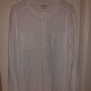 Express long sleeve button up tee